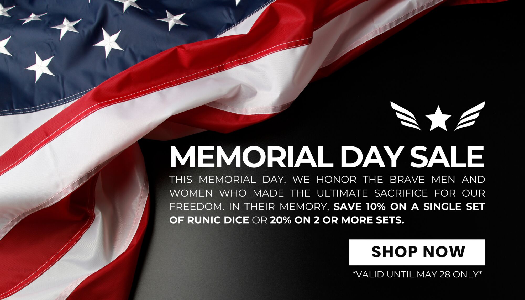 Memorial Day Sale at Runic Dice